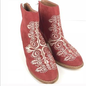 Faux suede boho Booties